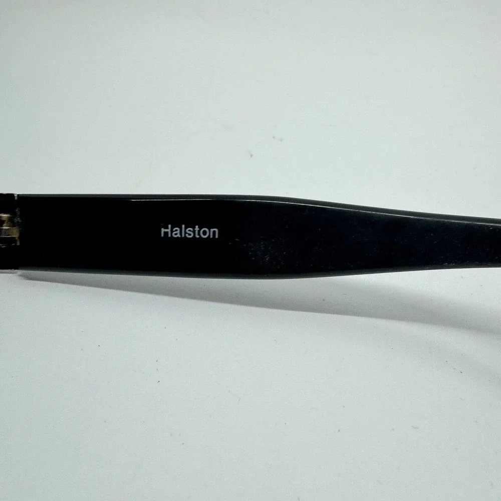 HALSTON Col.90 Eyeglasses Frame Full‎ Rim 52-20-138 Black Polished H9965